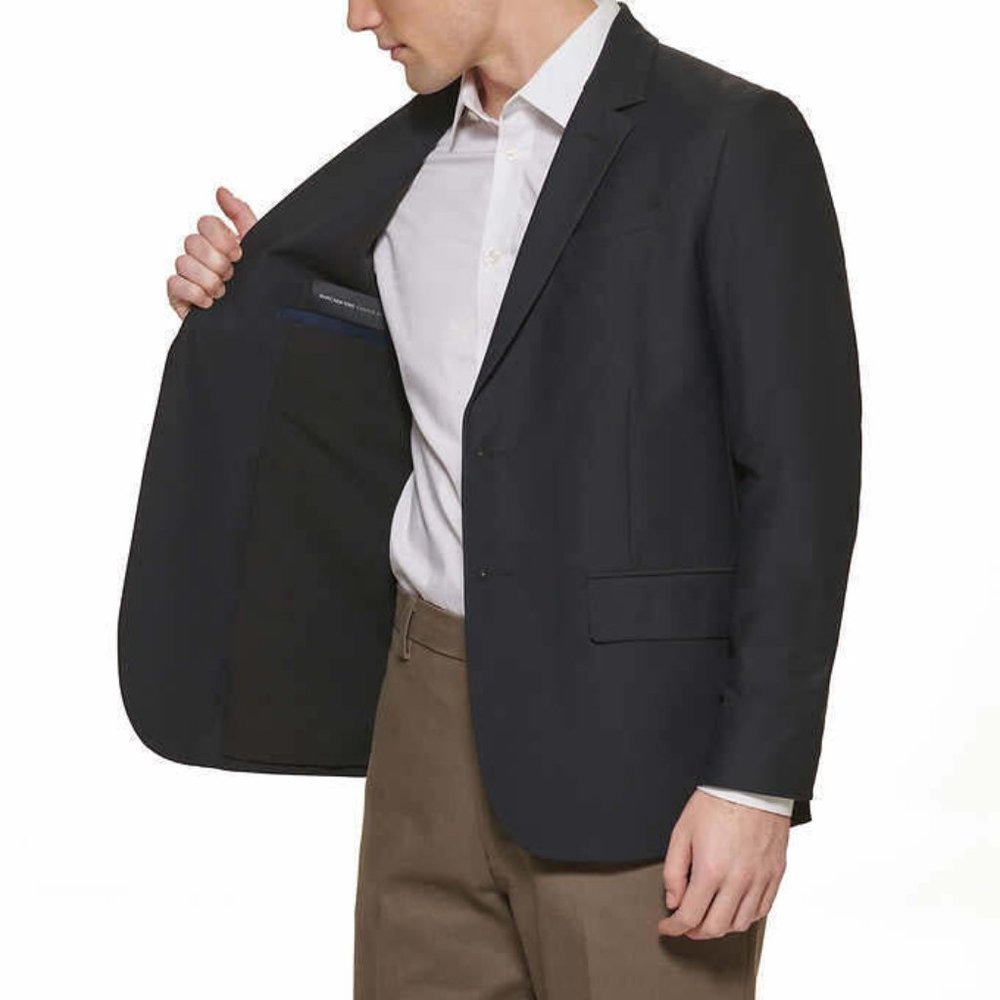 Mens ANDREW MARC New York Black Blazer Suit Coat Jacket Size XL